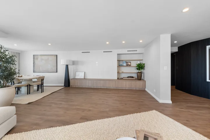 Connected living spaces in a completed renovation